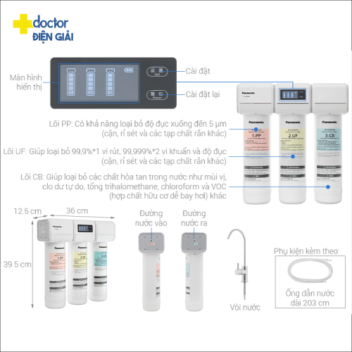 Máy lọc nước UF Panasonic TK-CB430